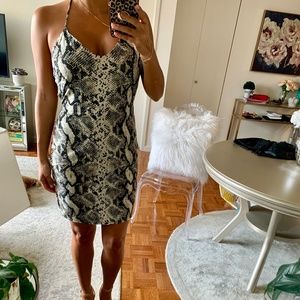 SNAKE PRINT SEXY DRESS